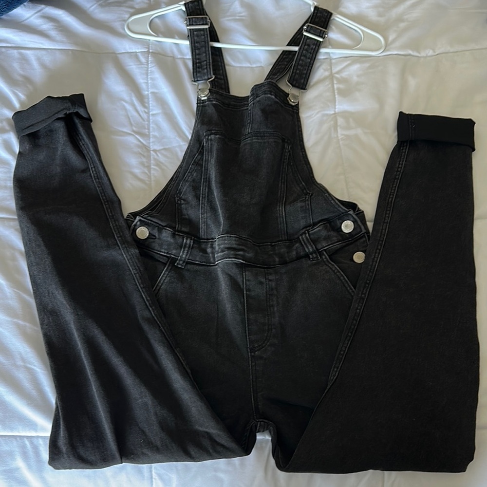 H&M Women's Charcoal Denim Overalls